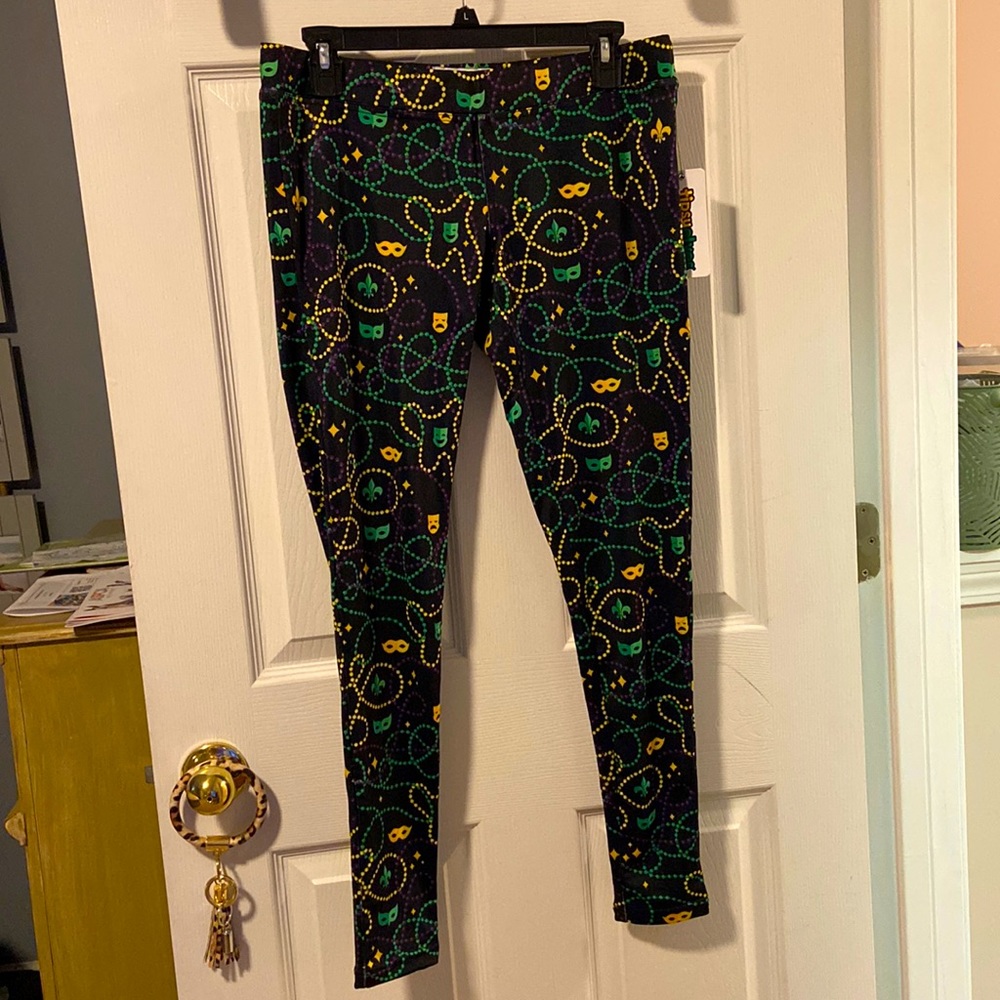 Mardi Gras Leggings - Medium